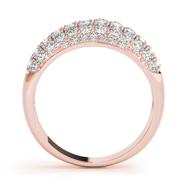 Multi-Row Pavé Wedding Band (1 ct. tw.), Side view in rose gold