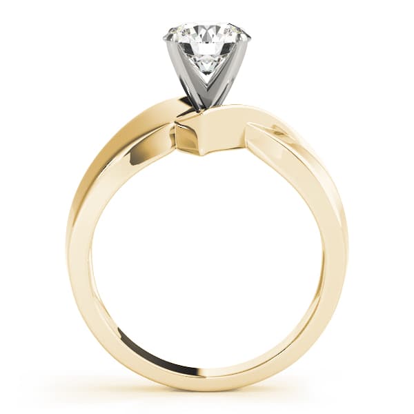 Solitaire Engagement Ring, style 81782, Side view in yellow gold
