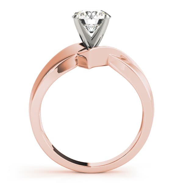 Solitaire Engagement Ring, style 81782, Side view in rose gold