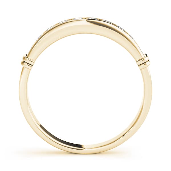 Channel Set Wedding Band (0.2 ct. tw.), Side view in yellow gold