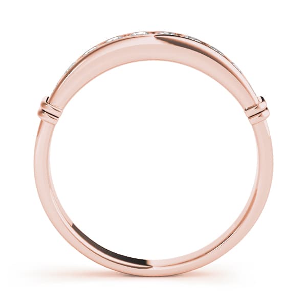 Channel Set Wedding Band (0.2 ct. tw.), Side view in rose gold