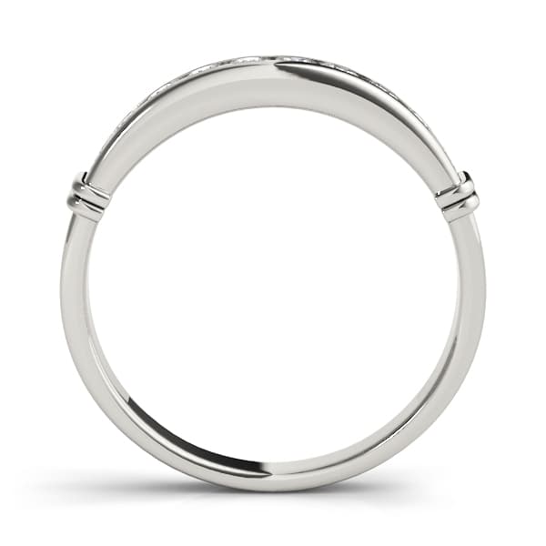 Channel Set Wedding Band (0.2 ct. tw.), Side view in white gold or platinum