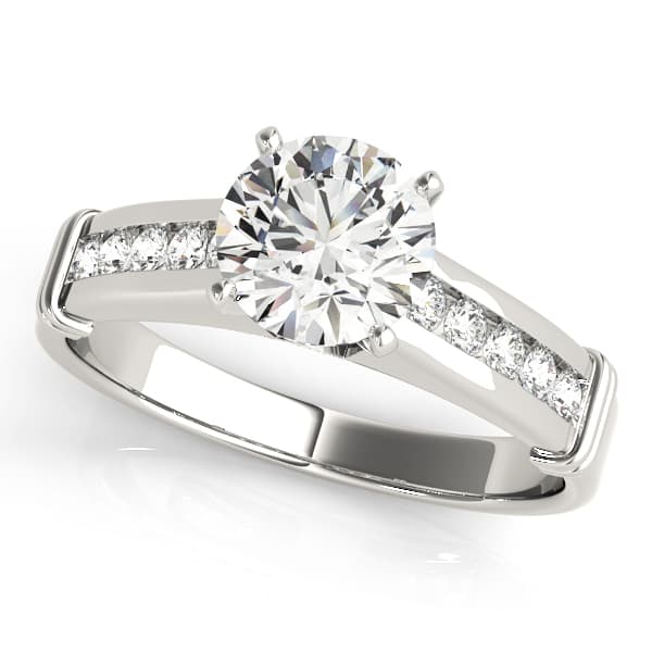 Channel Set Single Row Engagement Ring — style 81790 in 10k White Gold
