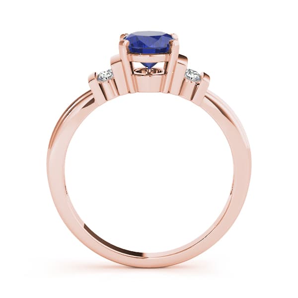 Solitaire Plus Bar Set Color Fashion Ring (0.1 ct. tw.), Side view in rose gold