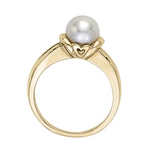 Pearl Color Ring (0.1 ct. tw.), Side view in white gold or platinum