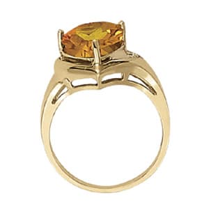 Heart Gemstone Ring (0 ct. tw.), Side view in white gold or platinum