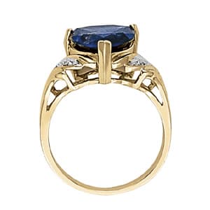 Trillion Gemstone Ring (0.02 ct. tw.), Side view in white gold or platinum
