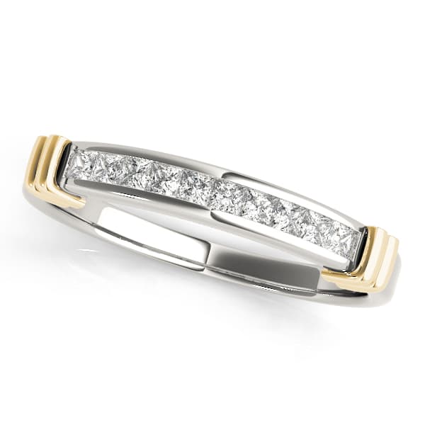 Channel Set Wedding Band (0.3 ct. tw.), Front view in yellow gold