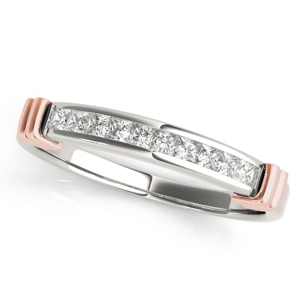 Channel Set Wedding Band (0.3 ct. tw.), Front view in rose gold