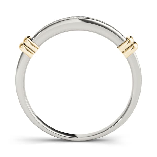 Channel Set Wedding Band (0.3 ct. tw.), Side view in yellow gold