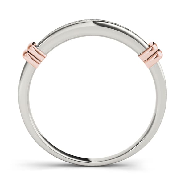 Channel Set Wedding Band (0.3 ct. tw.), Side view in rose gold