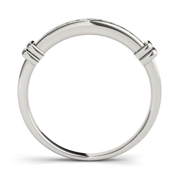 Channel Set Wedding Band (0.3 ct. tw.), Side view in white gold or platinum