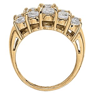 Double Row Fashion Ring (2.02 ct. tw.), Side view in white gold or platinum