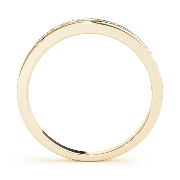 Channel Set Wedding Band (1/2 ct. tw.), Side view in yellow gold