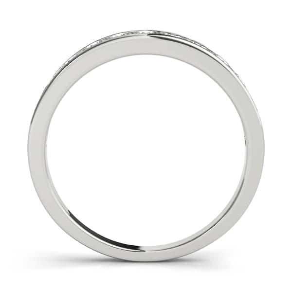 Channel Set Wedding Band (1/2 ct. tw.), Side view in white gold or platinum