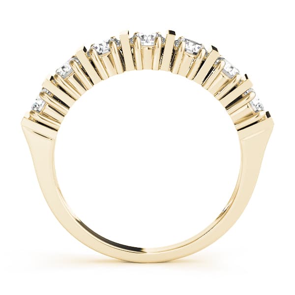 Bar Set Wedding Band (0.98 ct. tw.), Side view in yellow gold