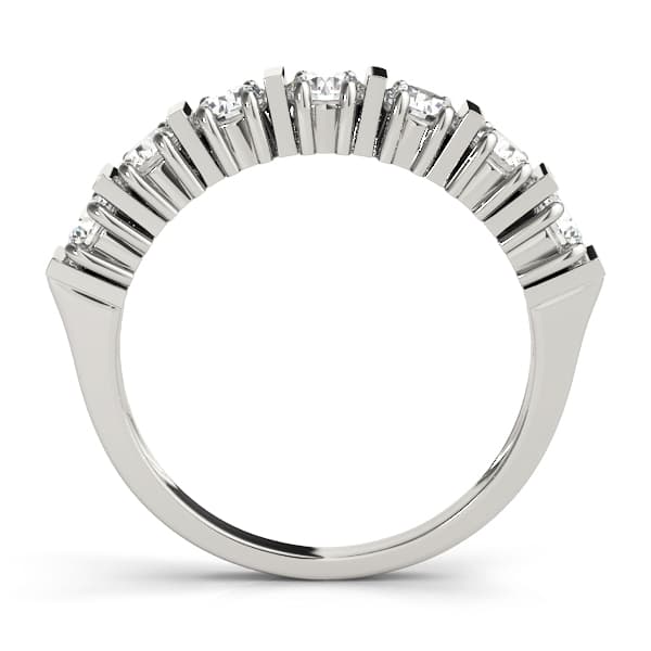 Bar Set Wedding Band (0.98 ct. tw.), Side view in white gold or platinum