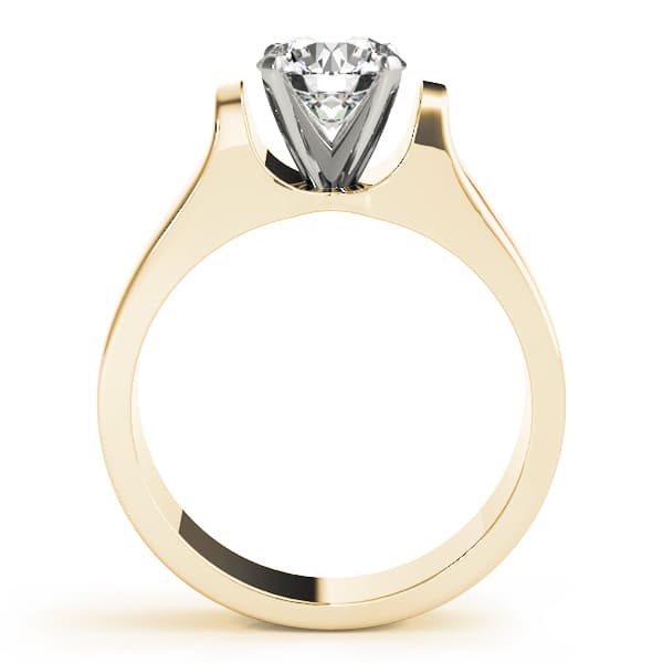 Solitaire Engagement Ring, style 81837, Side view in yellow gold