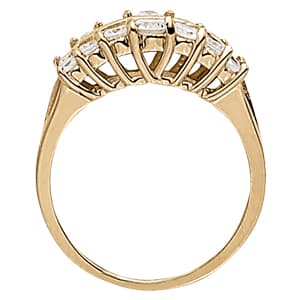 Double Row Fashion Ring (1 ct. tw.), Side view in white gold or platinum