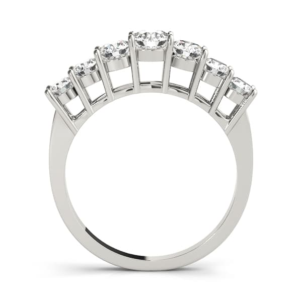 7-Stone Prong Set Wedding Band (3 ct. tw.), Side view in white gold or platinum