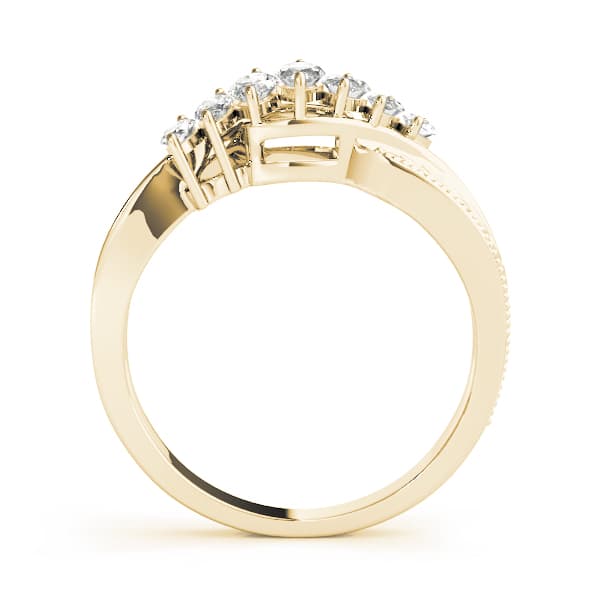 Nature Inspired Filigree Milgrain Marquise Wedding Bands (1/2 ct. tw.), Side view in yellow gold