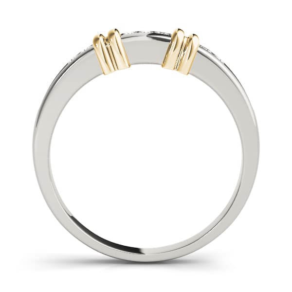 Channel Set Wedding Band (0.07 ct. tw.), Side view in yellow gold