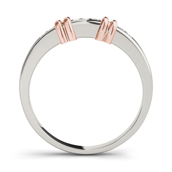 Channel Set Wedding Band (0.07 ct. tw.), Side view in rose gold