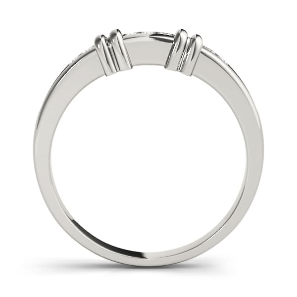 Channel Set Wedding Band (0.07 ct. tw.), Side view in white gold or platinum