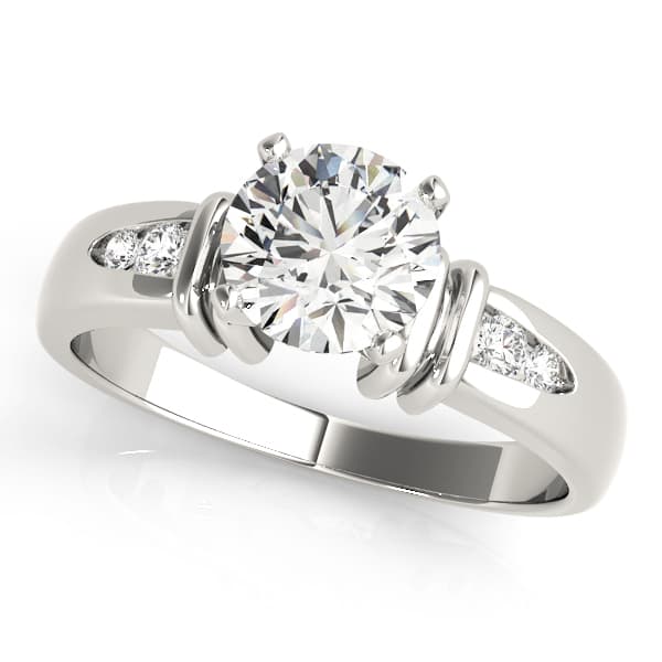Channel Set Single Row Engagement Ring — style 81873 in 10k White Gold