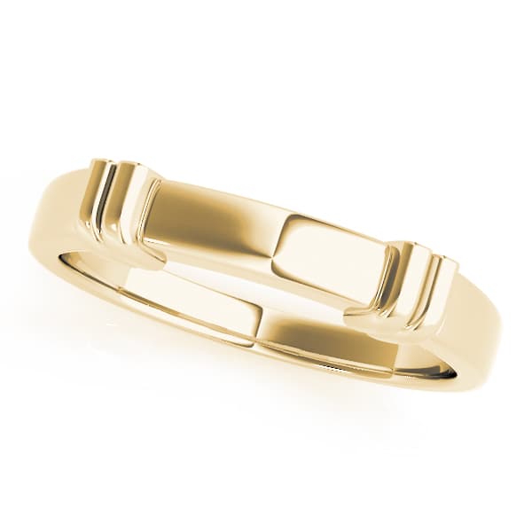 Gold Wedding Band, Front view in yellow gold