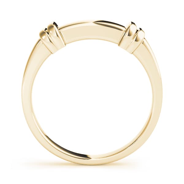 Gold Wedding Band, Side view in yellow gold