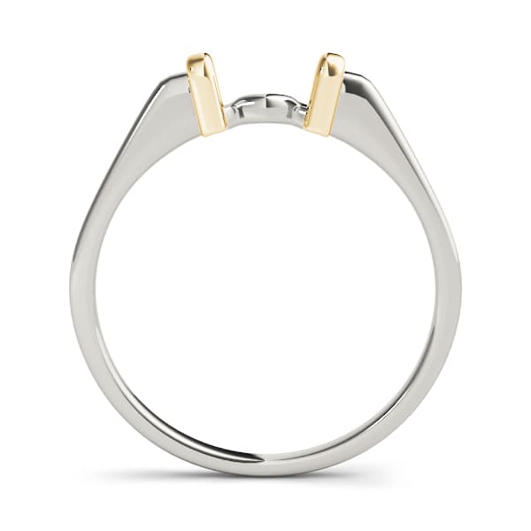 Curved Wedding Band, Side view in yellow gold