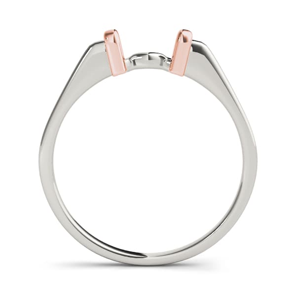Curved Wedding Band, Side view in rose gold