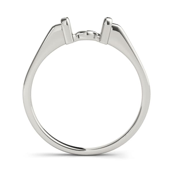 Curved Wedding Band, Side view in white gold or platinum