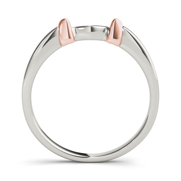 Curved Wedding Band, Side view in rose gold
