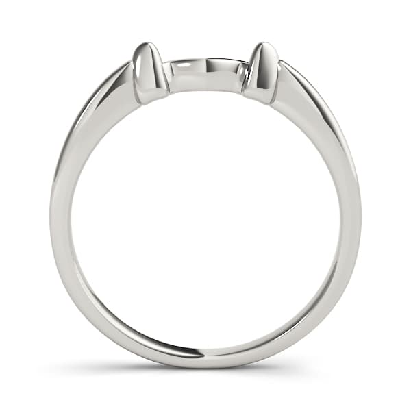 Curved Wedding Band, Side view in white gold or platinum