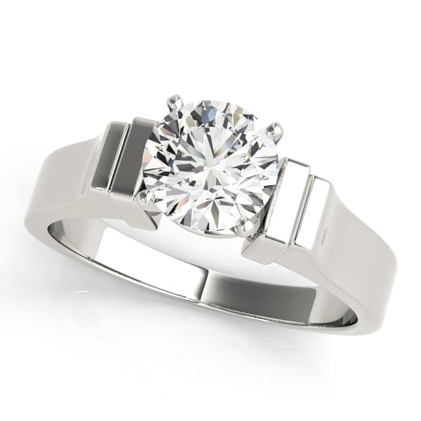 Solitaire Engagement Ring — style 81877 in 10k White Gold