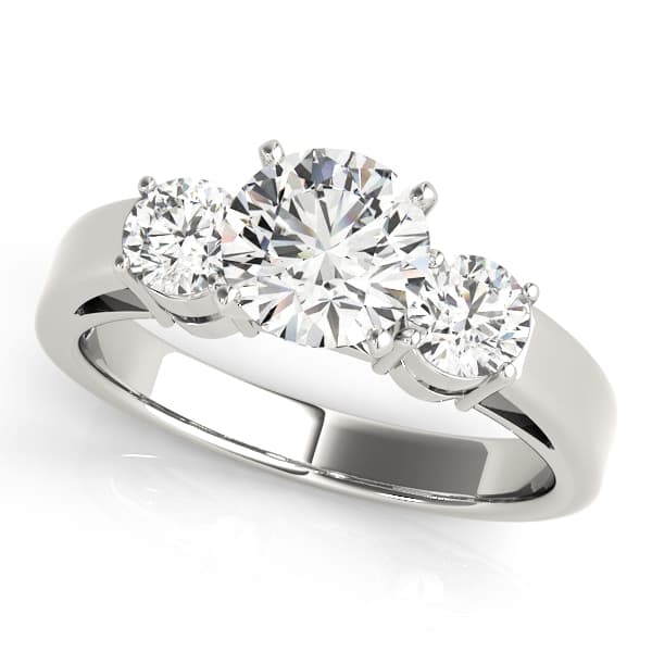 3-Stone Round Engagement Ring — style 81882 in 10k White Gold