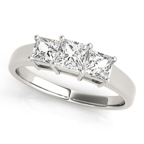 3-Stone Princess Cut Engagement Ring — style 81883 in 10k White Gold