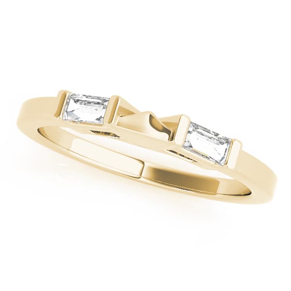Baguette Wedding Band (1/4 ct. tw.), Front view in yellow gold