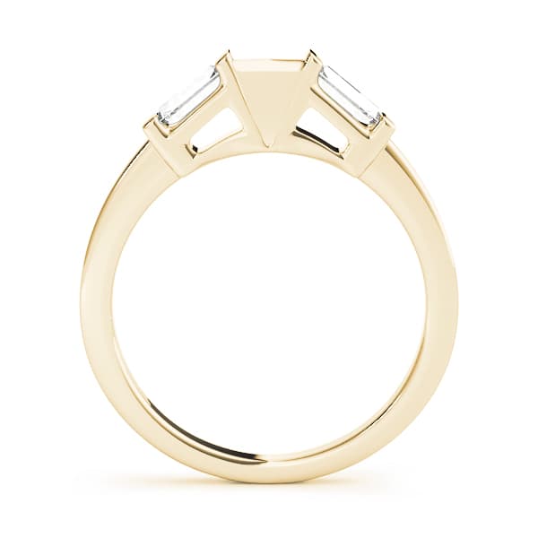 Baguette Wedding Band (1/4 ct. tw.), Side view in yellow gold