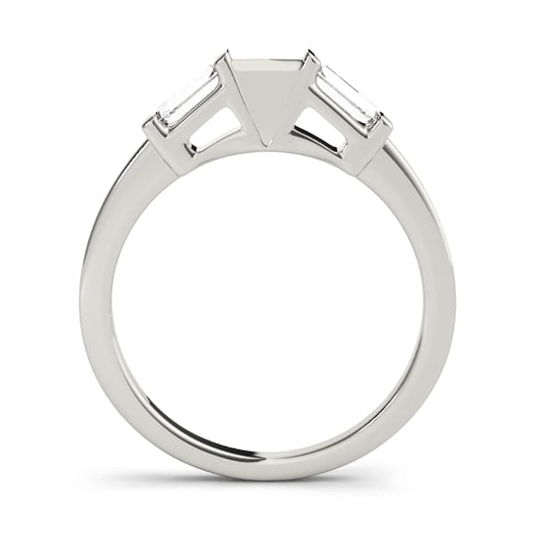 Baguette Wedding Band (1/4 ct. tw.), Side view in white gold or platinum