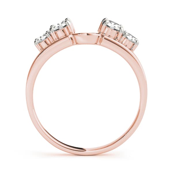 Prong Set Wraps & Inserts Wedding Band (1 ct. tw.), Side view in rose gold