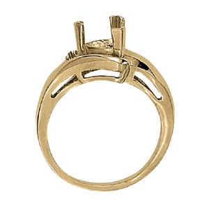 Trillion Gemstone Ring (0.05 ct. tw.), Side view in white gold or platinum