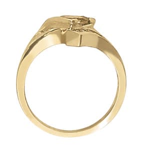 Trillion Gemstone Ring (0.27 ct. tw.), Side view in white gold or platinum
