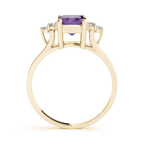 Emerald Gemstone Ring (0.15 ct. tw.), Side view in yellow gold