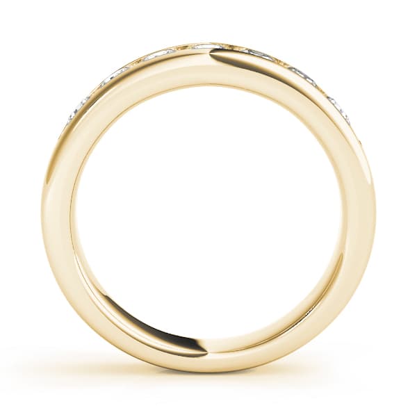 Channel Set Wedding Ring (0.28 ct. tw.), Side view in yellow gold
