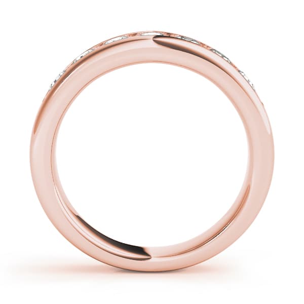 Channel Set Wedding Ring (1/2 ct. tw.), Side view in rose gold