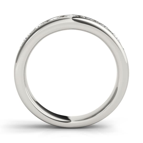 Channel Set Wedding Ring (1.05 ct. tw.), Side view in white gold or platinum