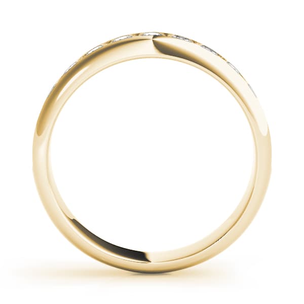 Channel Set Round Wedding Bands (1.1 ct. tw.), Side view in yellow gold